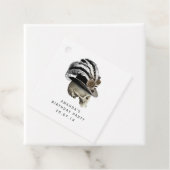 Étiquettes Cadeau Crâne gothique victorien mauve et noire (En situation)