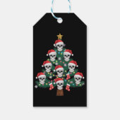 Étiquettes-cadeau Crâne sapin de Noël Pyjama Cool Skeleton Père Noël (Dos)