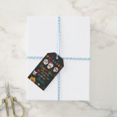 Étiquettes-cadeau Crâne sucre Anniversaire Merci de fête (Avec de laficelle)
