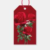 Étiquettes-cadeau Cravate De Message Merci Roses Rouge Sur Les Balis (Dos)
