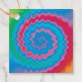 Étiquettes Cadeau Cravate teint super rétro tourbillon motif cool (Devant)