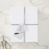 Étiquettes-cadeau Crayon pourpre (Avec de la ficelle)