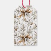 Étiquettes-cadeau Cream Gingerbread Christmas Bow (Dos)