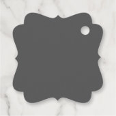 Étiquettes Cadeau Create Your Own dark gray Custom Design (Dos)