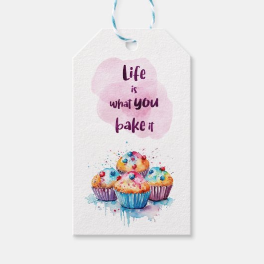 Étiquettes-cadeau Création de gâteau sucré (Devant)