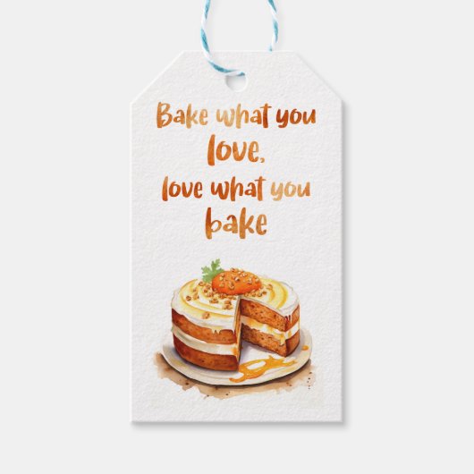 Étiquettes-cadeau Création de gâteau sucré (Devant)