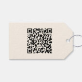 Étiquettes-cadeau Créer instantanément un code QR | Modifiable blanc (Devant (Horizontal))