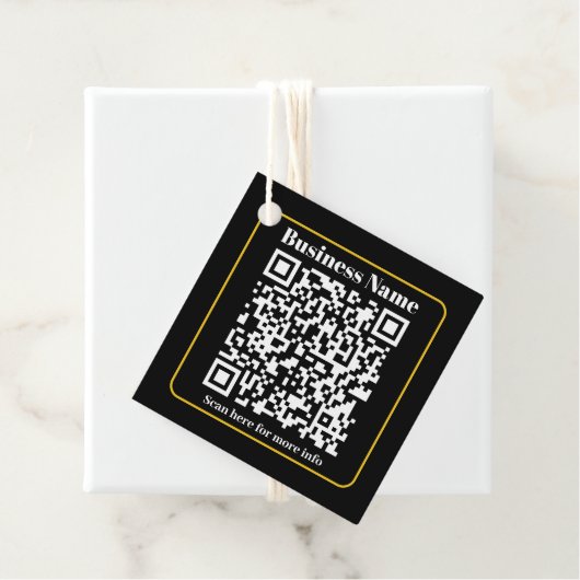 Étiquettes Cadeau Créer un code QR d'entreprise instantanément scann (En situation)