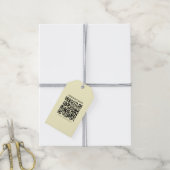 Étiquettes-cadeau Créer un code QR | Jaune pâle (Avec de la ficelle)