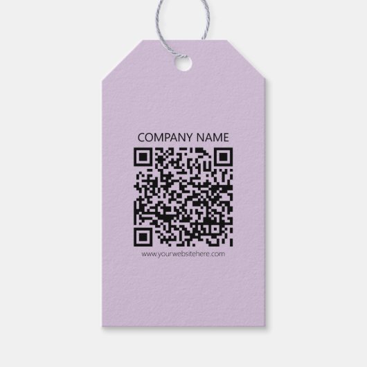 Étiquettes-cadeau Créer un code QR | Violet lavande pâle (Devant)