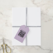 Étiquettes-cadeau Créer un code QR | Violet lavande pâle (Avec de la ficelle)