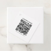 Étiquettes Cadeau Créer votre propre code QR | Noir et blanc (En situation)