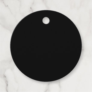 Étiquettes Cadeau Créez vos propres balises Cercle Personnalisé Noir