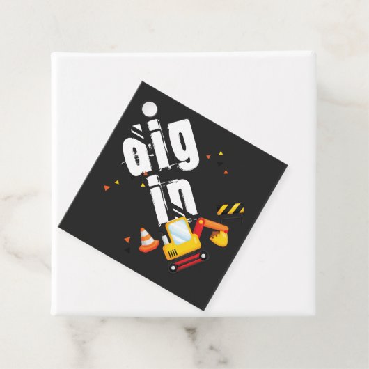 Étiquettes Cadeau Creg En Construction Anniversaire (En situation)