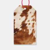 Étiquettes-cadeau Crème Brown Cowhide Gold Tree (Dos)