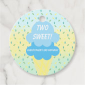 Étiquettes Cadeau Crème de glace 2ème anniversaire (Devant)