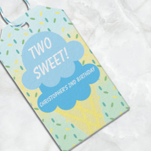 Étiquettes-cadeau Crème de glace 2ème anniversaire
