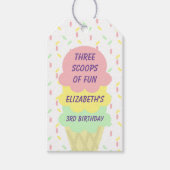 Étiquettes-cadeau Crème de glace 3e anniversaire (Devant)