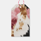 Étiquettes-cadeau Crème d'or rose noir vachette (Dos)