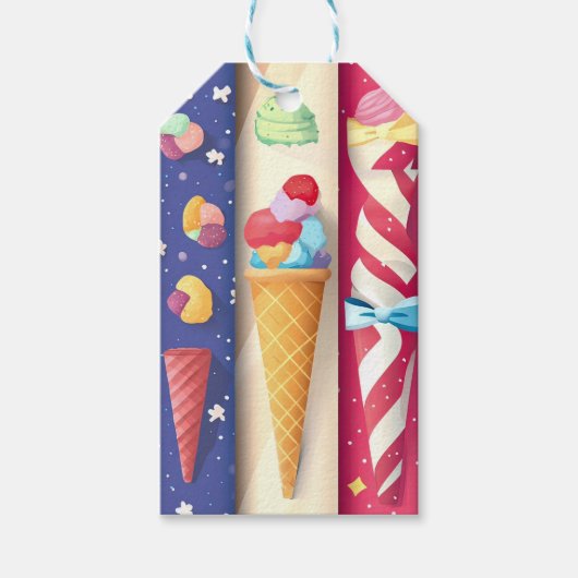 Étiquettes-cadeau Crème glacée (Devant)
