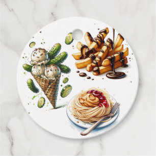 Étiquettes Cadeau Crème glacée et chicules Baby shower de craquelure