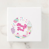 Étiquettes Cadeau Crème glacée et gâteaux Merci d'anniversaire (En situation)