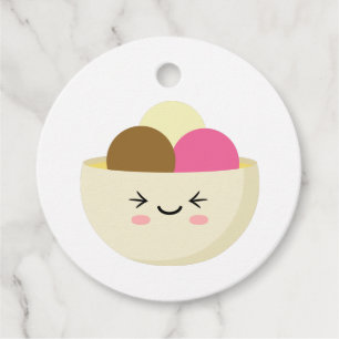 Étiquettes Cadeau Crème glacée Kawaii