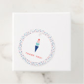 Étiquettes Cadeau Crème glacée moderne en bleu et rose (En situation)