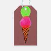 Étiquettes-cadeau Crème glacée pop art (Devant)