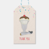 Étiquettes-cadeau Crème glacée simple Minimaliste Crème glacée Choco (Devant)