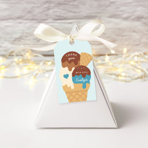 Étiquettes-cadeau Crème glacée Sundae Anniversaire de enfant Merci F