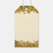 Étiquettes-cadeau Crème glam Cheetah Gold & Black Exotic Jungle (Dos)