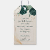 Étiquettes-cadeau Crème Neutre Lavande Touché Émeraude Vert (Devant)