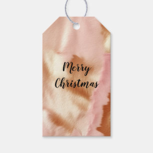 Étiquettes-cadeau Crème rose Tan Southwest Cowgirl Cowhide