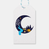 Étiquettes-cadeau Crescent Moon Adventure Camping (Dos)