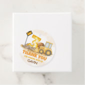 Étiquettes Cadeau Creusage Camion de construction 3e anniversaire ro (En situation)
