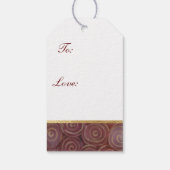 Étiquettes-cadeau Crimson de Noël et or (Dos)