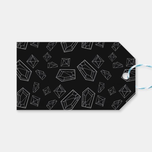 Étiquettes-cadeau Cristaux (Devant (Horizontal))