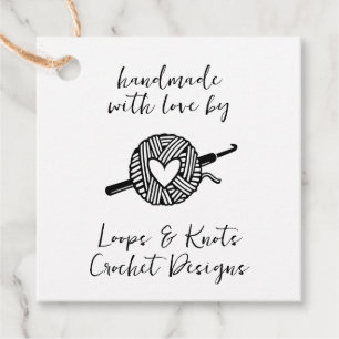 Étiquettes Cadeau Crochet Fait Avec Amour