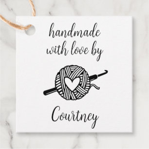 Étiquettes Cadeau Crochet Fait Avec Amour