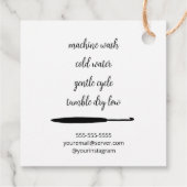 Étiquettes Cadeau Crocheté Avec Amour (Dos)