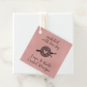 Étiquettes Cadeau Crocheté avec Carré d'amour (En situation)