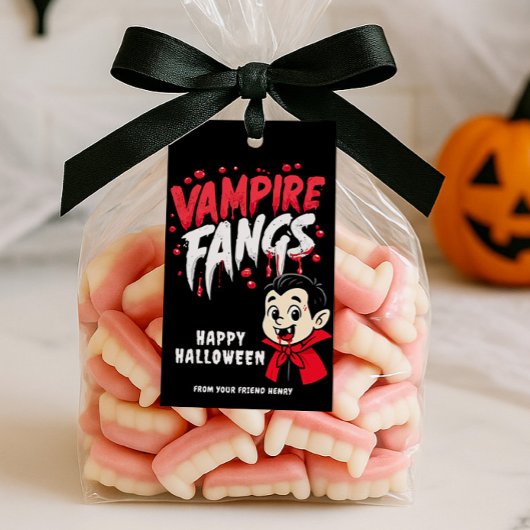 Étiquettes-cadeau Crocs de Vampire Halloween