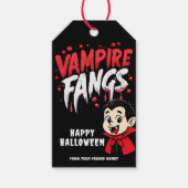 Étiquettes-cadeau Crocs de Vampire Halloween (Devant)