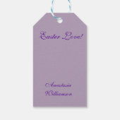 ÉTIQUETTES-CADEAU CROCUS POURPULAIRE DONNER L'AMOUR À PÂQUES (Dos)