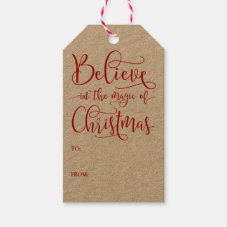 Étiquettes-cadeau Croire À La Magie De Noël