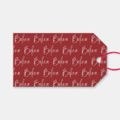 Étiquettes-cadeau Croire Red Holiday (Devant (Horizontal))