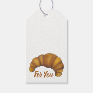 Étiquettes-cadeau Croissants au beurre chaud boulangerie pâtisserie 