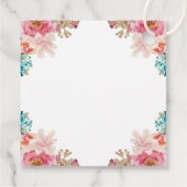 Étiquettes Cadeau Croix de l'aquarelle florale de Pâques (Dos)