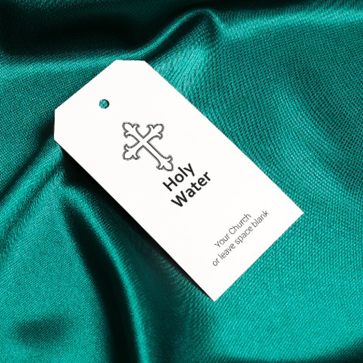 Étiquettes-cadeau Croix de l'Eau Sainte christianisme
